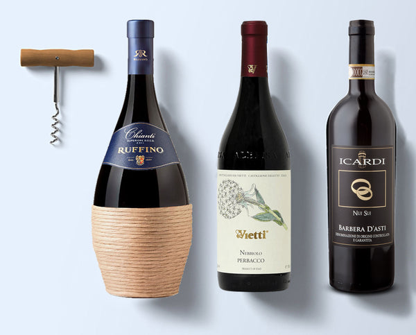 Italy wine set 2 red 1 white